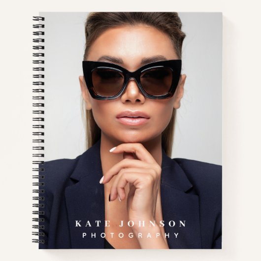 Modern Simple Minimal Photo Photographer Business Notizblock (Vorderseite)