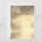 Modern Simple Minimal Yellow Gold Weihnachten Ankündigung (Rückseite)