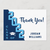 Modern Simple Minimalist Golden Graduation Dankeskarte (Vorderseite)