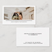 Modern Simple Minimalist Wedding Photography Visitenkarte (Vorne/Hinten)