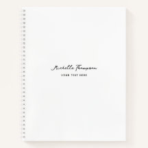 Modern Simple Minimalist White Script Name