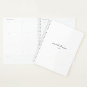 Modern Simple Minimalist White Script Name Planer (Anzeige)