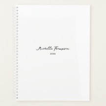 Modern Simple Minimalist White Script Name