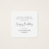 Modern Simple Minimalistisch Chic Happy Birthday (Vorderseite)