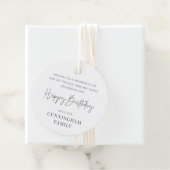 Modern Simple Minimalistisch Chic Happy Birthday Geschenkanhänger (Beispiel)