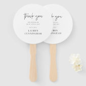 Modern Simple Minimalistisch Chic Vielen Dank Fächer (Vorne und Hinten)