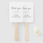 Modern Simple Minimalistisch Chic Vielen Dank Fächer (Vorne und Hinten)