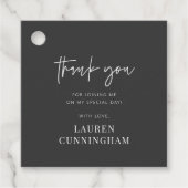 Modern Simple Minimalistisch Chic Vielen Dank Geschenkanhänger (Vorderseite)