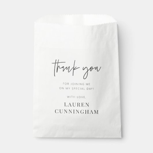 Modern Simple Minimalistisch Chic Vielen Dank Geschenktütchen (Vorderseite)