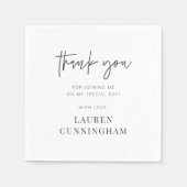 Modern Simple Minimalistisch Chic Vielen Dank Serviette (Vorderseite)