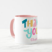 Modern Simple Minimalistisch Chic Vielen Dank Tasse (Vorderseite Links)