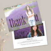 Modern Simple Minimalistisch Dankeschön an Typogra Dankeskarte