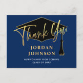 Modern Simple Minimalistisch Navy Abschluss Vielen Postkarte (Vorderseite)