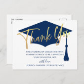 Modern Simple Minimalistisch Navy Abschluss Vielen Postkarte (Vorne/Hinten)