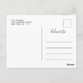 Modern Simple Minimalistisch Navy Abschluss Vielen Postkarte (Rückseite)