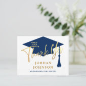 Modern Simple Minimalistisch Navy Abschluss Vielen Postkarte (Stehend Vorderseite)