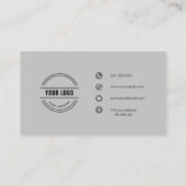 Modern Simple Minimalistisch QR Code Social Media  Visitenkarte (Rückseite)