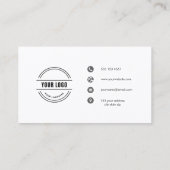 Modern Simple Minimalistisch QR Code Social Media Visitenkarte (Rückseite)