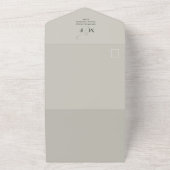 Modern Simple Minimalistisch Sage Green | QR-Code- All In One Einladung (Außenbereich)