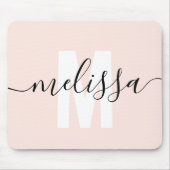 Modern Simple Monogram Handwriting Name Mousepad (Vorne)