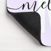 Modern Simple Monogram Handwriting Name Mousepad (Ecke)