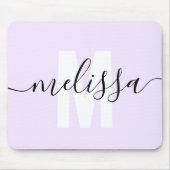 Modern Simple Monogram Handwriting Name Mousepad (Vorne)