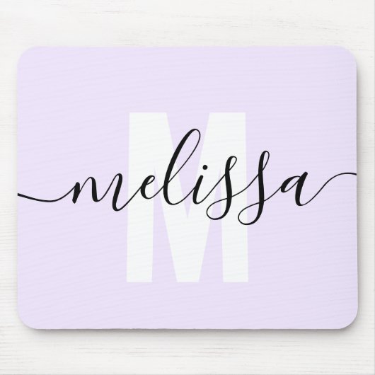 Modern Simple Monogram Handwriting Name Mousepad (Vorne)
