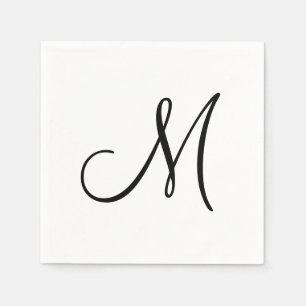 Modern Simple Monogram Initial Serviette