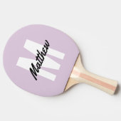 Modern Simple Monogram Name Minimalistisch Tischtennis Schläger (Seitenansicht)