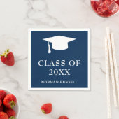 Modern Simple Mortar Board Navy Blue Abschluss Serviette (Beispiel)