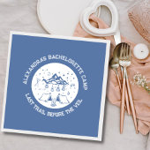 Modern Simple Mountain Camp Wochenende Bachelorett Serviette
