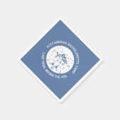 Modern Simple Mountain Camp Wochenende Bachelorett Serviette (Ecke)