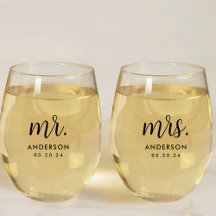 Modern Simple Mr. and Mrs Newlywed Gift