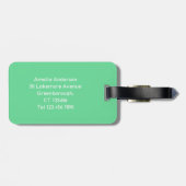 Modern Simple Name Green Gepäckanhänger (Rückseite horizontal)