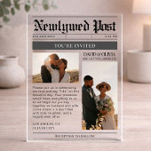 Modern Simple Newspaper Wedding Acryleinladungen