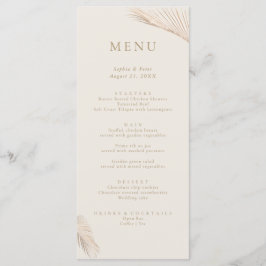 Modern Simple Palm Blätter Menu Menükarte