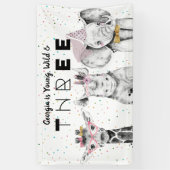 Modern Simple Party Animal Geburtstag Begrüßungsze Banner (Vertikal)