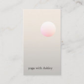 Modern Simple Pastel Yoga Instructor Visitenkarte (Vorderseite)