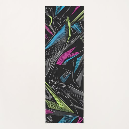 Modern Simple pattern geometric mid stripes Yogamatte (Vorderseite)