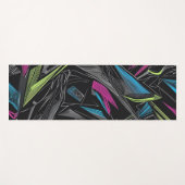 Modern Simple pattern geometric mid stripes Yogamatte (Vorderseite (Horizontal))