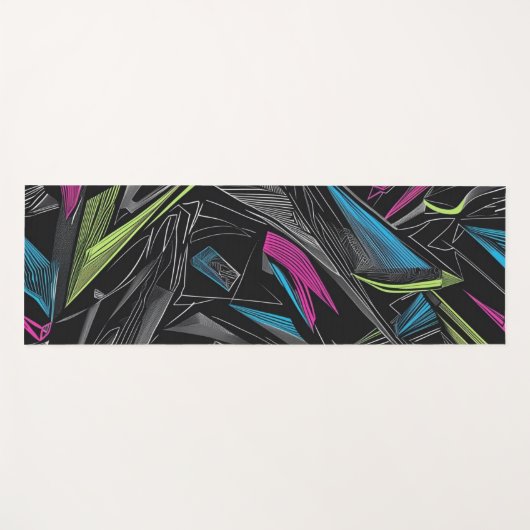 Modern Simple pattern geometric mid stripes Yogamatte (Vorderseite (Horizontal))