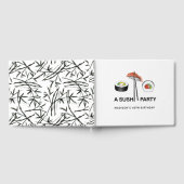 Modern Simple Personalisiert Sushi Birthday Party Gästebuch (Voll)