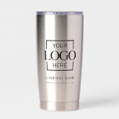 Modern Simple Personalized Company Logo Branded Thermobecher (Rückseite)