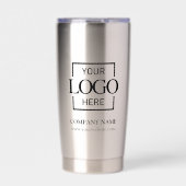 Modern Simple Personalized Company Logo Branded Thermobecher (Vorderseite)