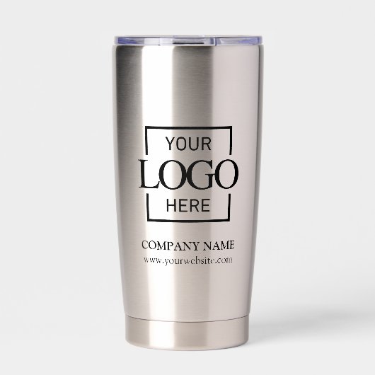 Modern Simple Personalized Company Logo Branded Thermobecher (Vorderseite)