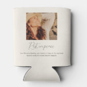 Modern & Simple Photo Collage Memorial Dosenkühler (Rückseite)