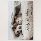 Modern Simple Photo DOG AND CAT Puzzle (Vertikal)