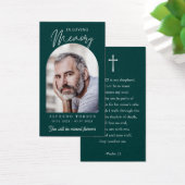 Modern Simple Photo Funeral Memorial Prayer Cards (Schreibtisch)