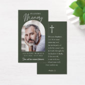Modern Simple Photo Funeral Memorial Prayer Cards (Schreibtisch)