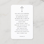 Modern Simple Photo Funeral Memorial Prayer Cards Visitenkarte (Rückseite)